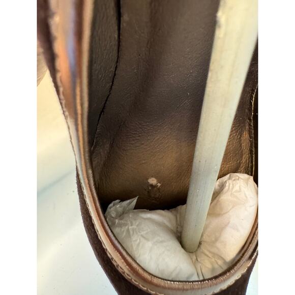Steve Madden Anabelle Brown Suede Peep Toe Heels - Picture 7 of 10